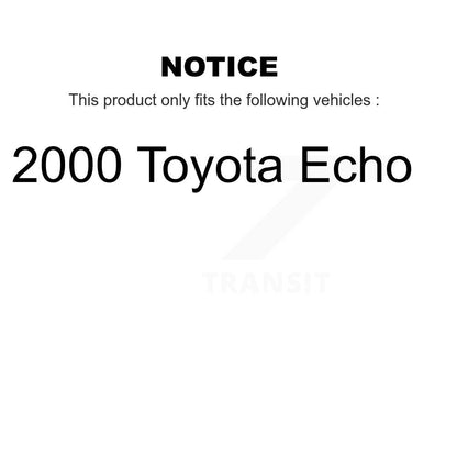 Semi-Metallic Brake Pads And Drum Shoes Front Rear Kit For 2000 Toyota Echo