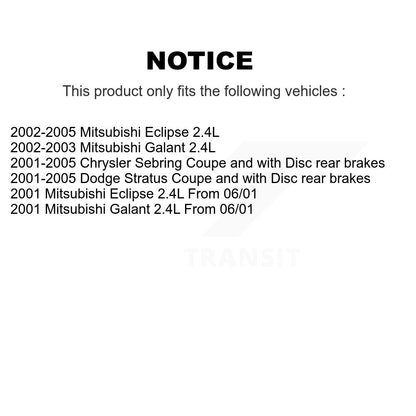 Semi-Metallic Brake Pads & Drum Shoe Front Rear Kit For Chrysler Sebring Eclipse