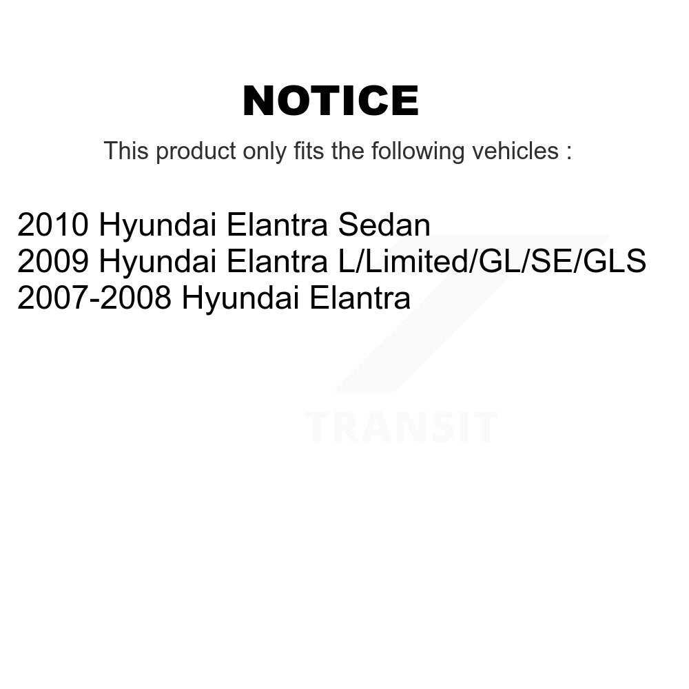 Semi-Metallic Brake Pads And Drum Shoes Front Rear Kit For Hyundai Elantra