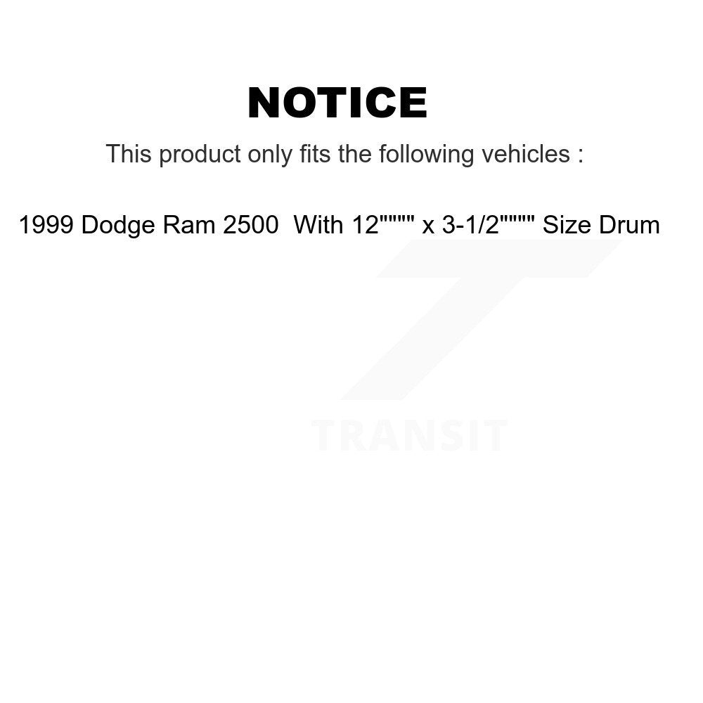 Semi-Metallic Brake Pads And Drum Shoes Front Rear Kit For Dodge Ram 2500