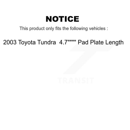 Semi-Metallic Brake Pads And Drum Shoes Front Rear Kit For Toyota Tundra