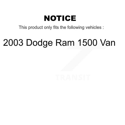 Semi-Metallic Brake Pads & Drum Shoes Front Rear Kit For 2003 Dodge Ram 1500 Van