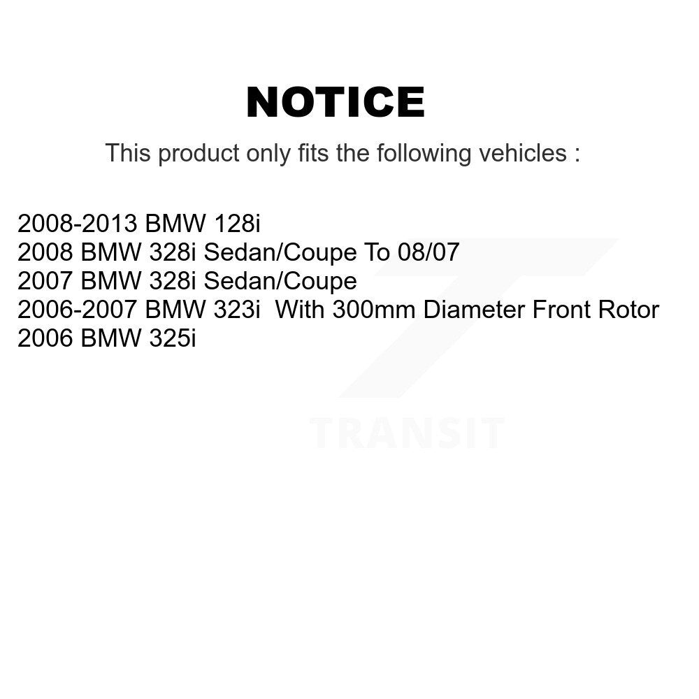 Semi-Metallic Brake Pads Parking Shoe Front Rear Kit For BMW 128i 328i 323i 325i