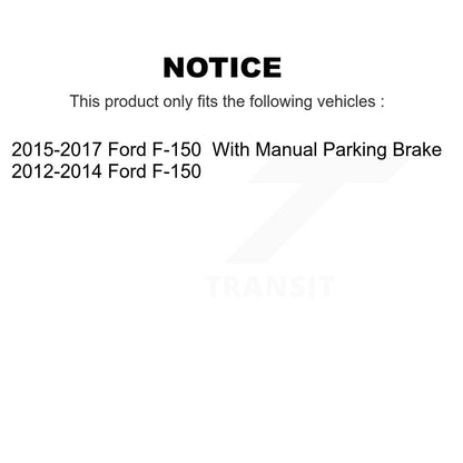 Semi-Metallic Brake Pads And Parking Shoes Front Rear Kit For Ford F-150