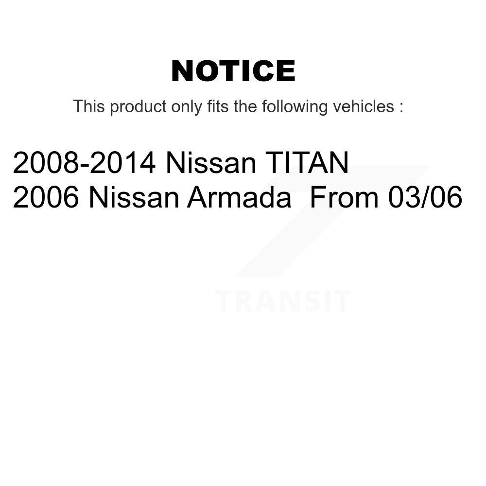 Semi-Metallic Brake Pads And Parking Shoe Front Rear Kit For Nissan TITAN Armada