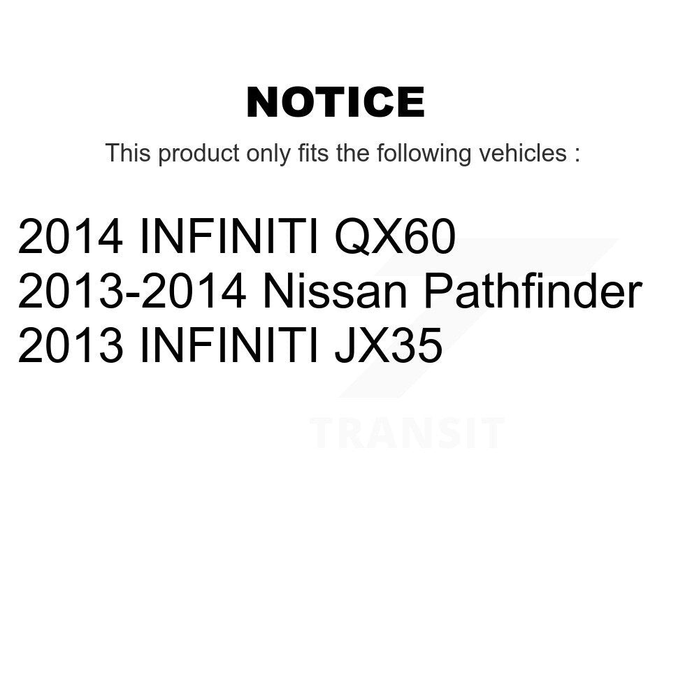 Semi-Metallic Brake Pads Parking Shoes Front Rear Kit For Nissan Pathfinder QX60