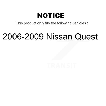 Semi-Metallic Brake Pads Parking Shoes Front Rear Kit For 2006-2009 Nissan Quest