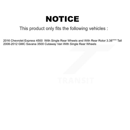 Semi-Metallic Brake Pads Parking Shoe Front Rear Kit For GMC Savana 3500 Express