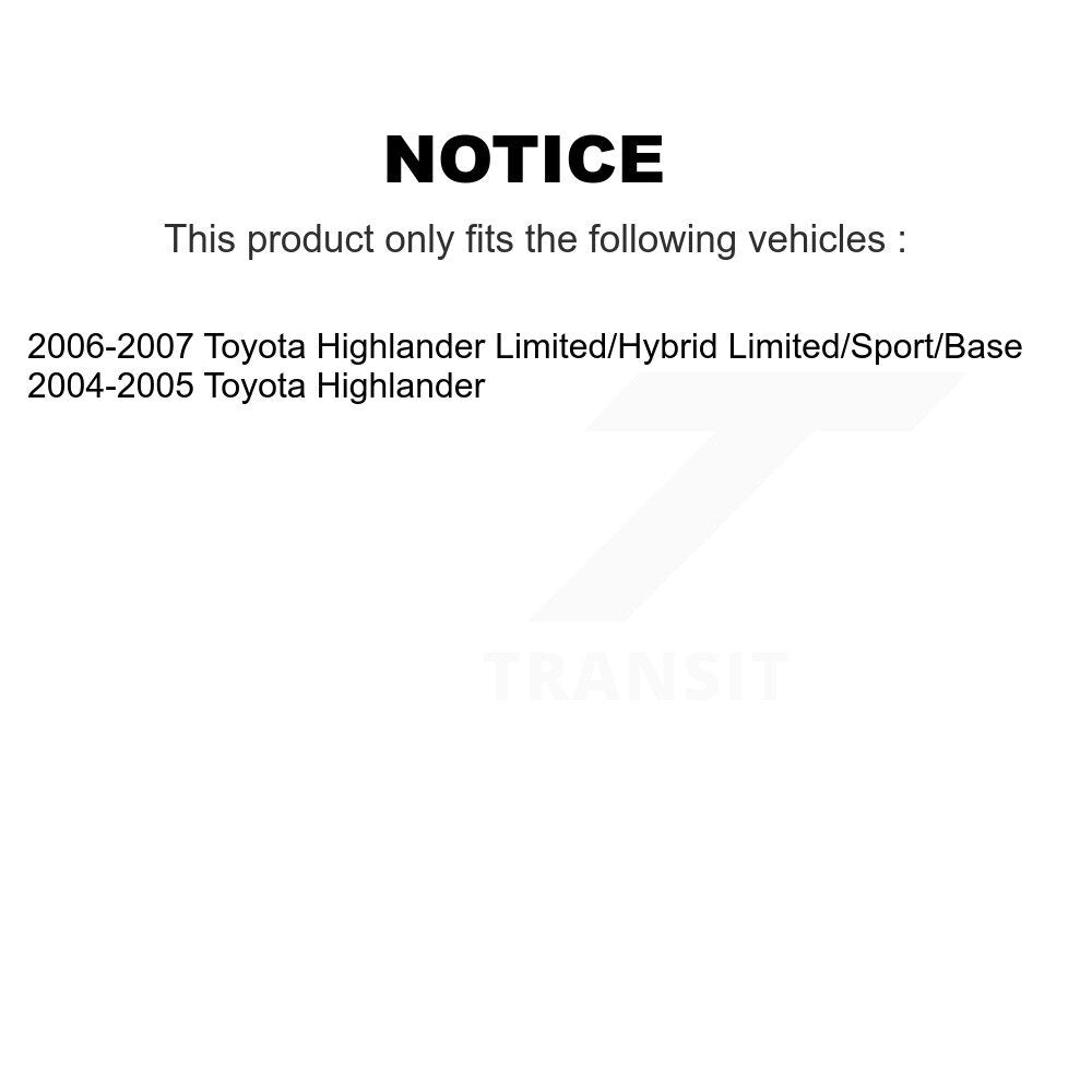 Semi-Metallic Brake Pads And Parking Shoes Front Rear Kit For Toyota Highlander