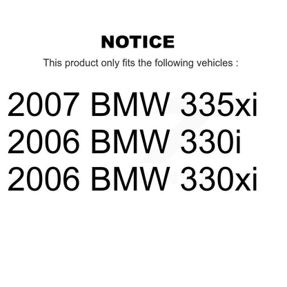 Semi-Metallic Brake Pads & Parking Shoes Front Rear Kit For BMW 330i 330xi 335xi