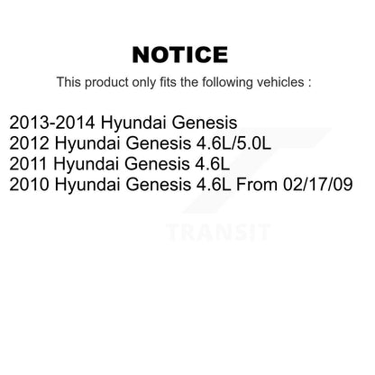 Semi-Metallic Brake Pads And Parking Shoes Front Rear Kit For Hyundai Genesis