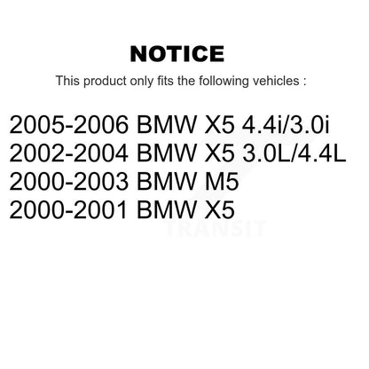 Semi-Metallic Brake Pads And Parking Shoes Front Rear Kit For BMW X5 M5