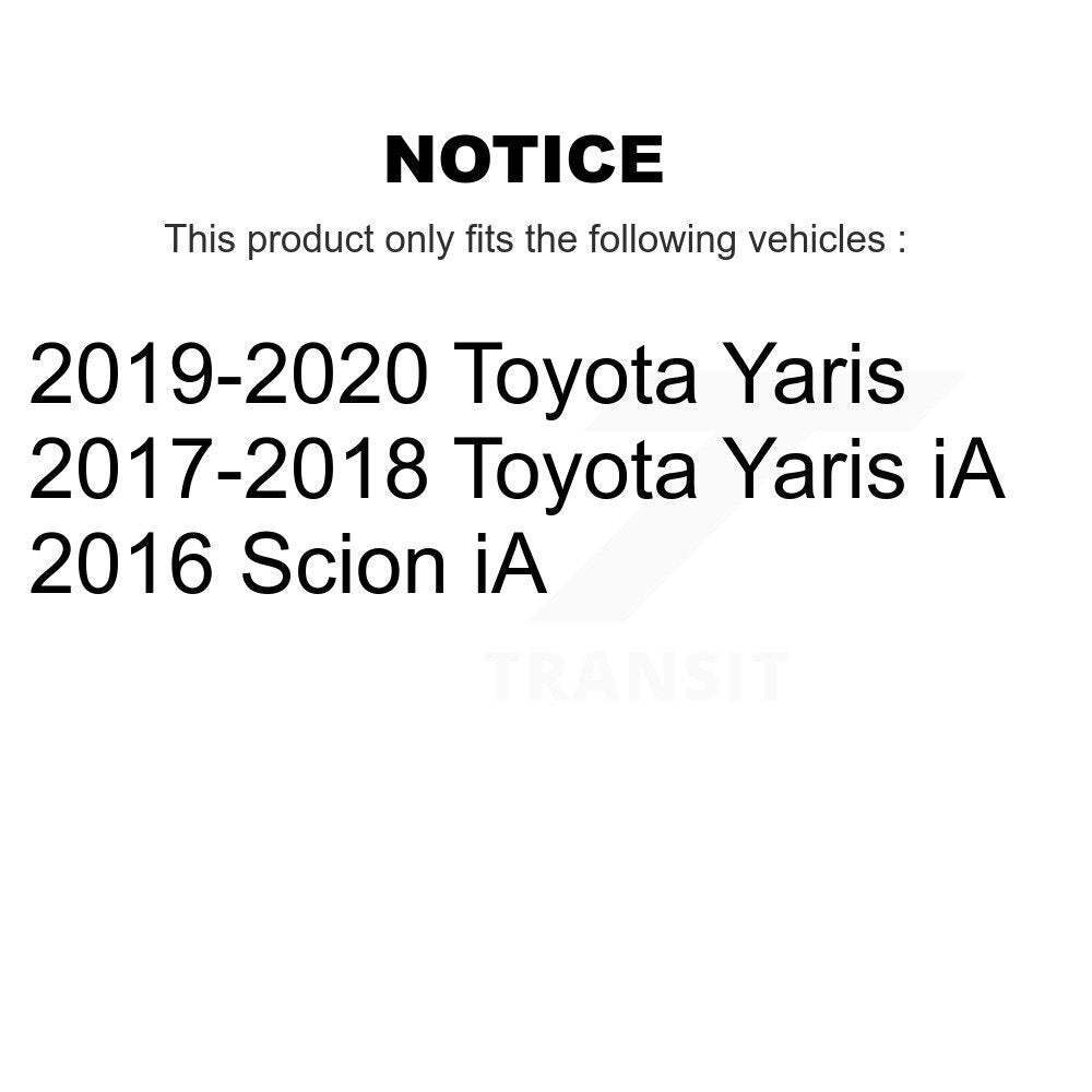 Semi-Metallic Brake Pads And Drum Shoes Front Rear Kit For Toyota Yaris iA Scion