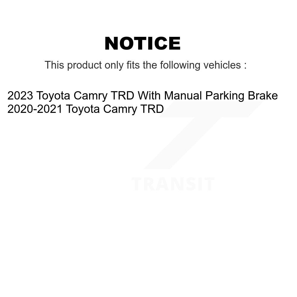 Semi-Metallic Brake Pads And Parking Shoes Front Rear Kit For Toyota Camry TRD