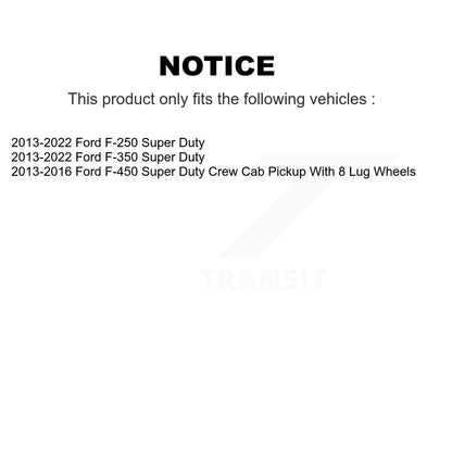 Semi-Metallic Brake Pads And Drum Shoes Front Rear Kit For Ford F-350 Super Duty