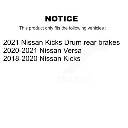 Semi-Metallic Brake Pads And Drum Shoes Front Rear Kit For Nissan Kicks Versa
