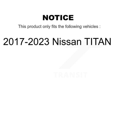 Semi-Metallic Brake Pads Parking Shoes Front Rear Kit For 2017-2023 Nissan TITAN