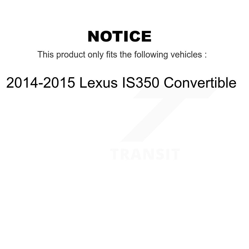 Semi-Metallic Brake Pads Parking Shoe Front Rear Kit For Lexus IS350 Convertible