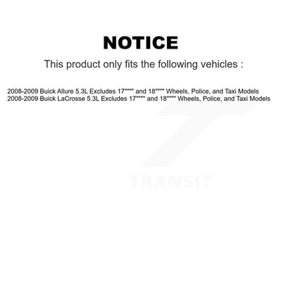 Shock Assembly And TOR Link Front Kit For 2008-2009 Buick LaCrosse Allure 5.3L