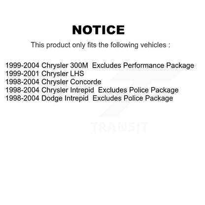 Shock Assembly TOR Link Front Kit For Chrysler Intrepid Dodge 300M Concorde LHS