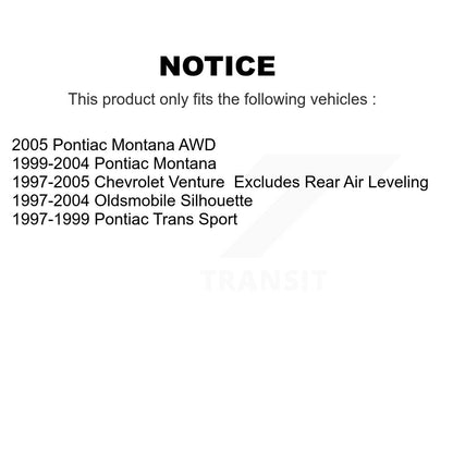 Shock Assembly And TQ Link Front Kit For Pontiac Montana Chevrolet Venture Trans