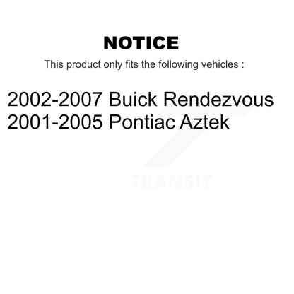 Complete Shock Assembly And TQ Link Front Kit For Buick Rendezvous Pontiac Aztek
