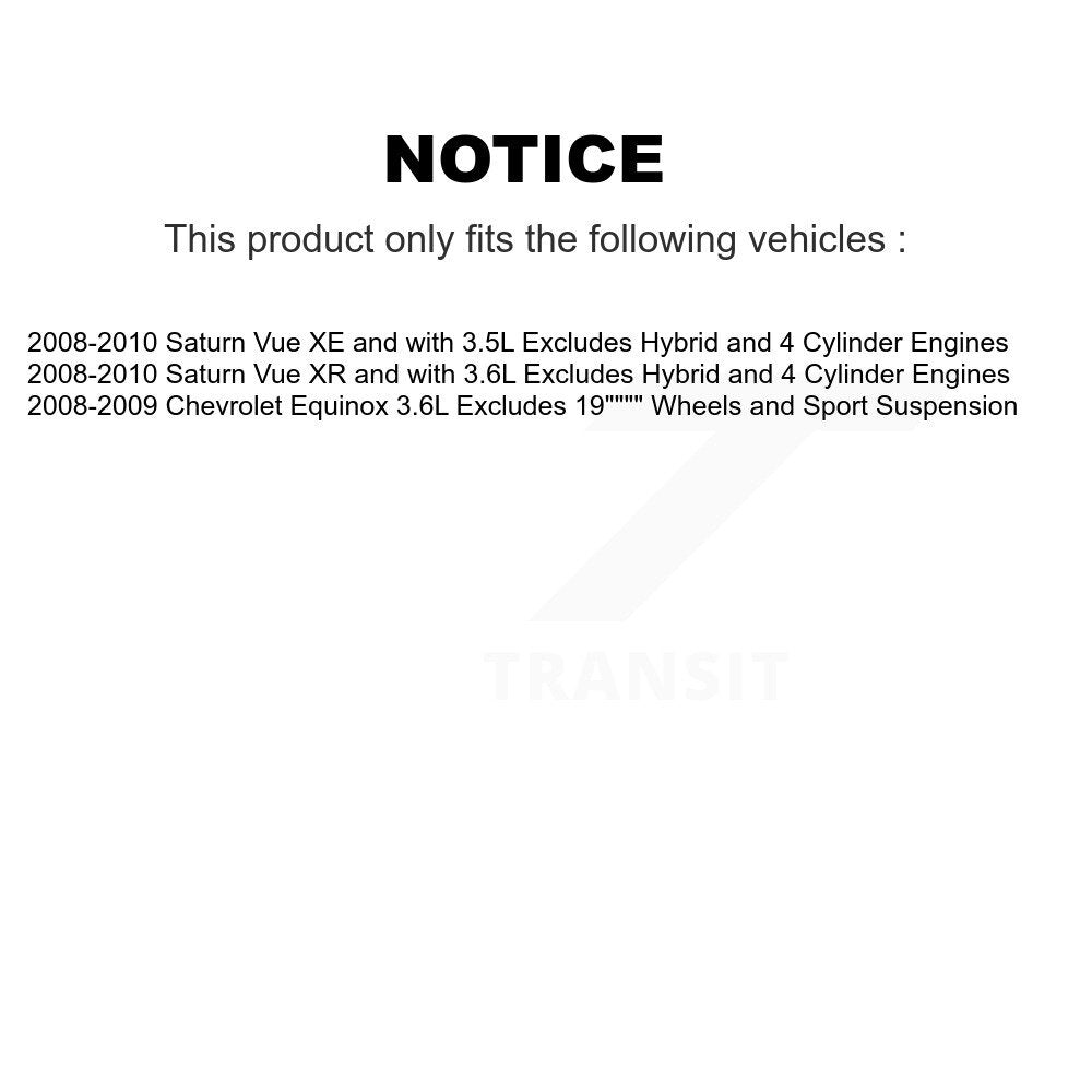 Complete Shock Assembly And TQ Link Front Kit For Chevrolet Equinox Saturn Vue