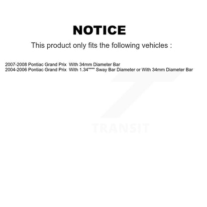 Arms And Complete Shock Tie Rods Link Sway Bar Front Kit For Pontiac Grand Prix
