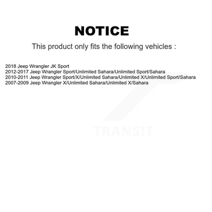 Suspension Shock Absorber And TOR Link Front Kit For Jeep Wrangler JK