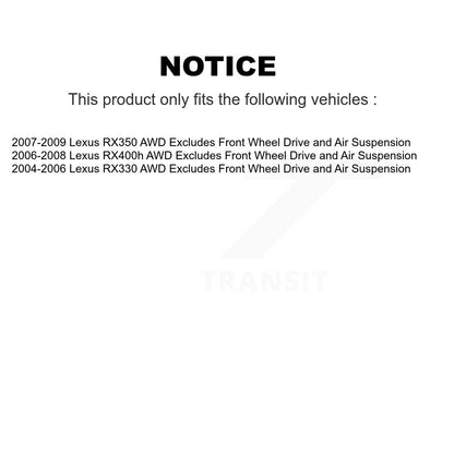Complete Shock Assembly And TOR Link Front Kit For Lexus RX350 RX330 RX400h AWD