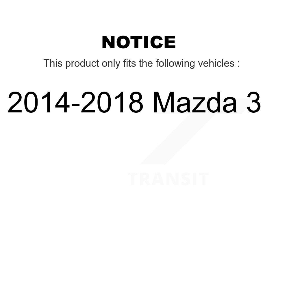 Complete Shock Assembly And TOR Link Front Kit For 2014-2018 Mazda 3