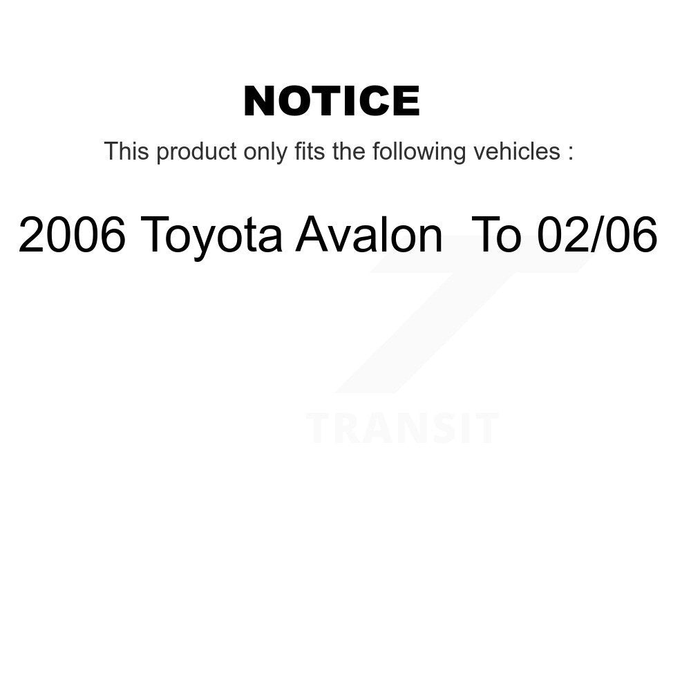 Complete Shock Assembly And TOR Link Rear Kit For 2006 Toyota Avalon To 02 06
