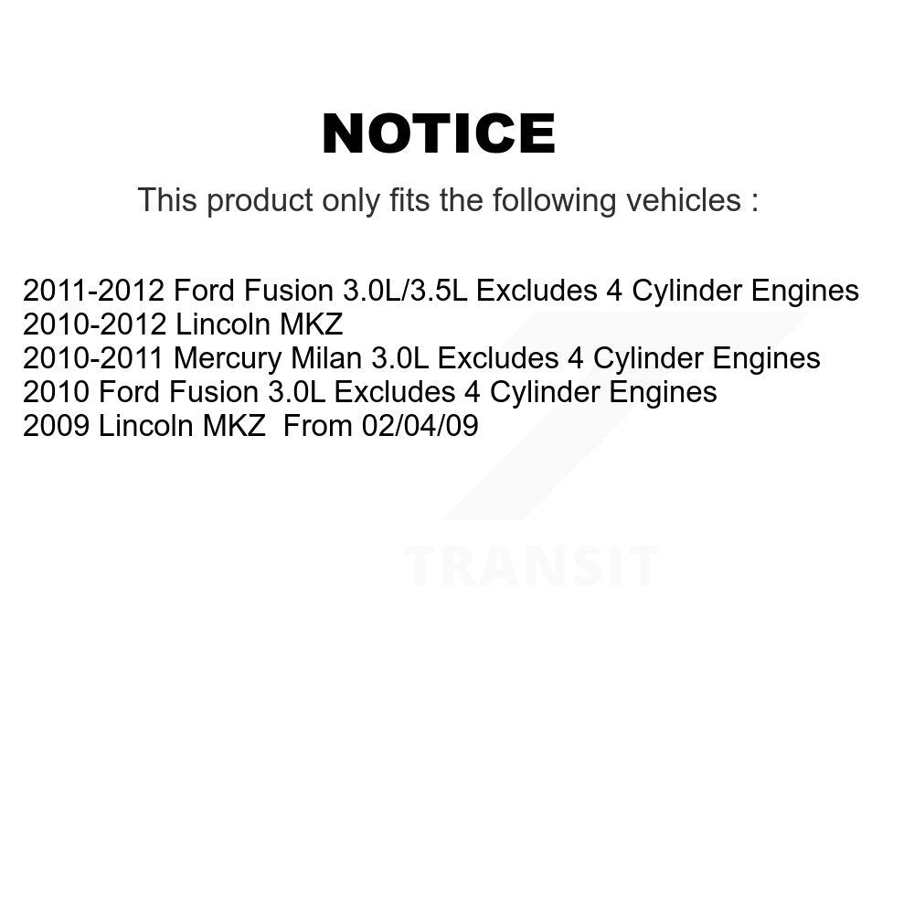 Shock Assembly And TQ Link Front Kit For Ford Fusion Lincoln MKZ Mercury Milan
