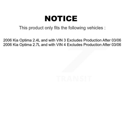 Shock Assembly TQ Link Front Kit For Kia Optima Excludes Production After 03 06