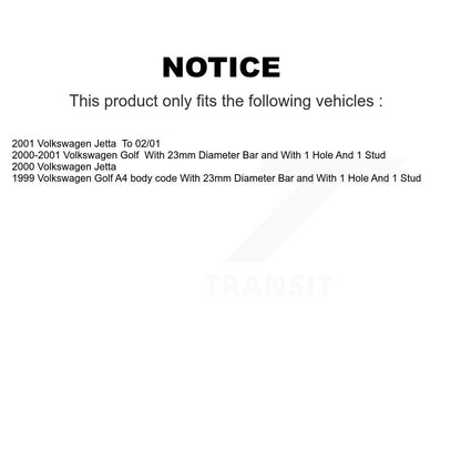 Complete Shock Assembly And TOR Link Front Kit For Volkswagen Jetta Golf