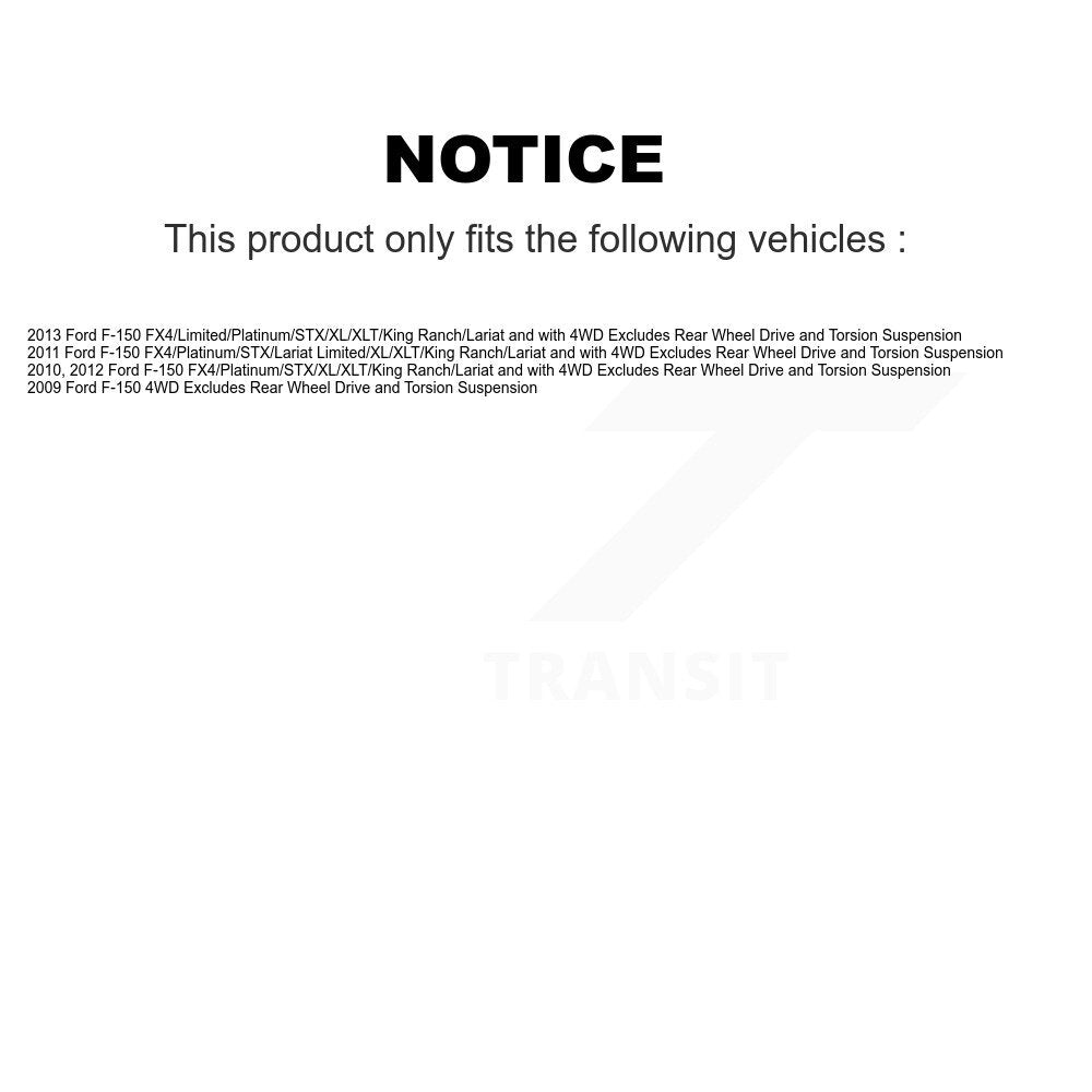 Complete Shock Assembly And TOR Link Front Kit For Ford F-150