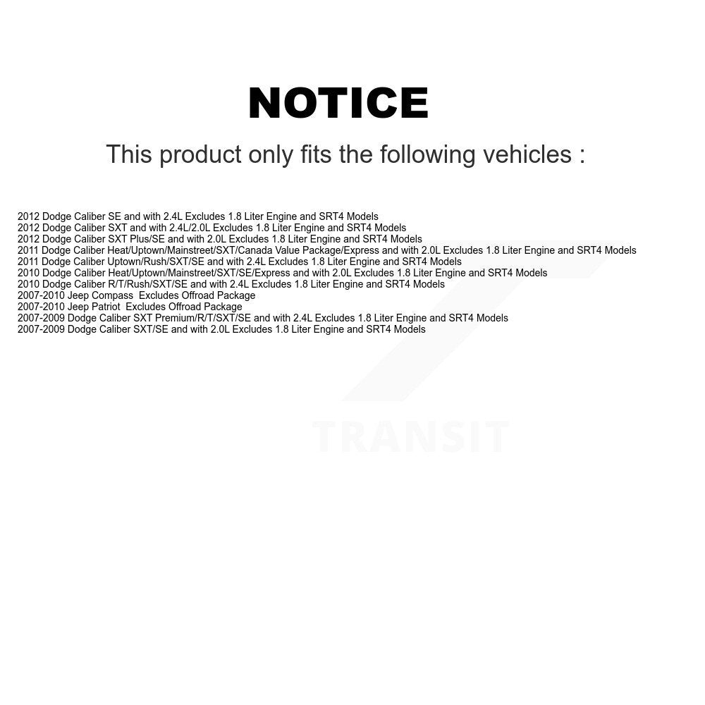 Shock Assembly And TQ Link Front Left Kit For Jeep Dodge Caliber Patriot Compass