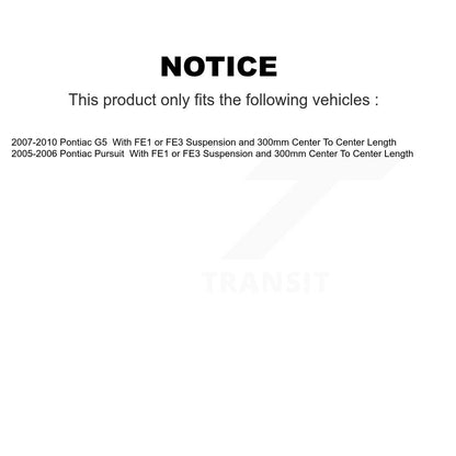 Complete Shock Assembly And TQ Link Front Left Kit For Pontiac G5 Pursuit