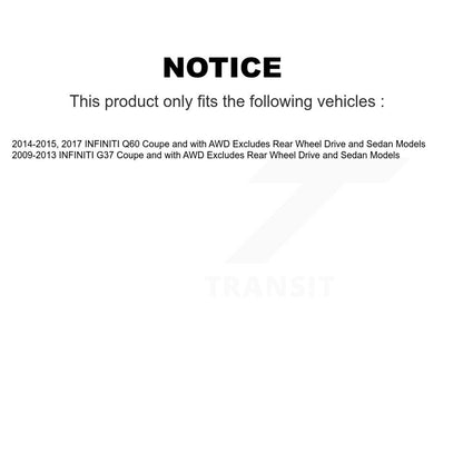 Shock Assembly And TQ Link Front Left Kit For INFINITI G37 Q60 Coupe with AWD