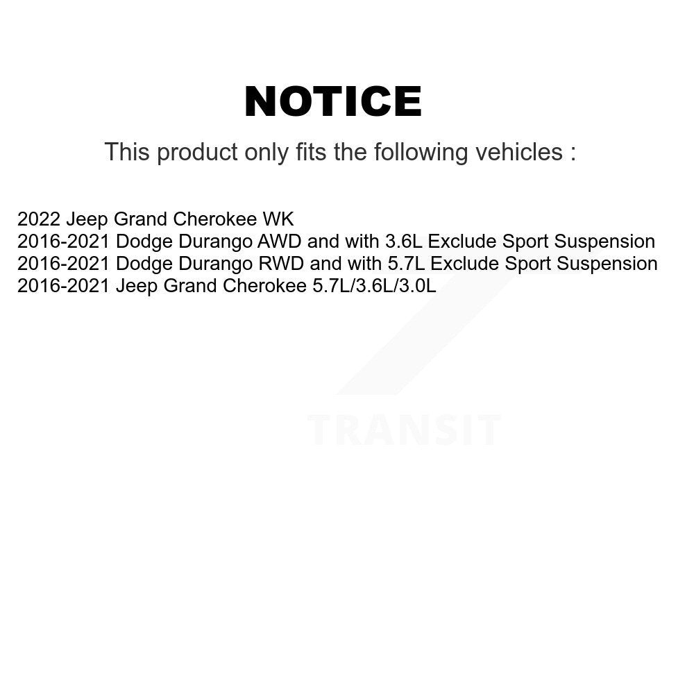 Shock Assembly TOR Link Front Left Kit For Jeep Grand Cherokee Dodge Durango WK