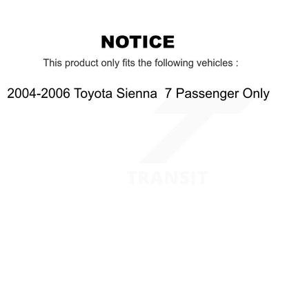 Shock Assembly TQ Link Front Right Kit For 04-06 Toyota Sienna 7 Passenger Only