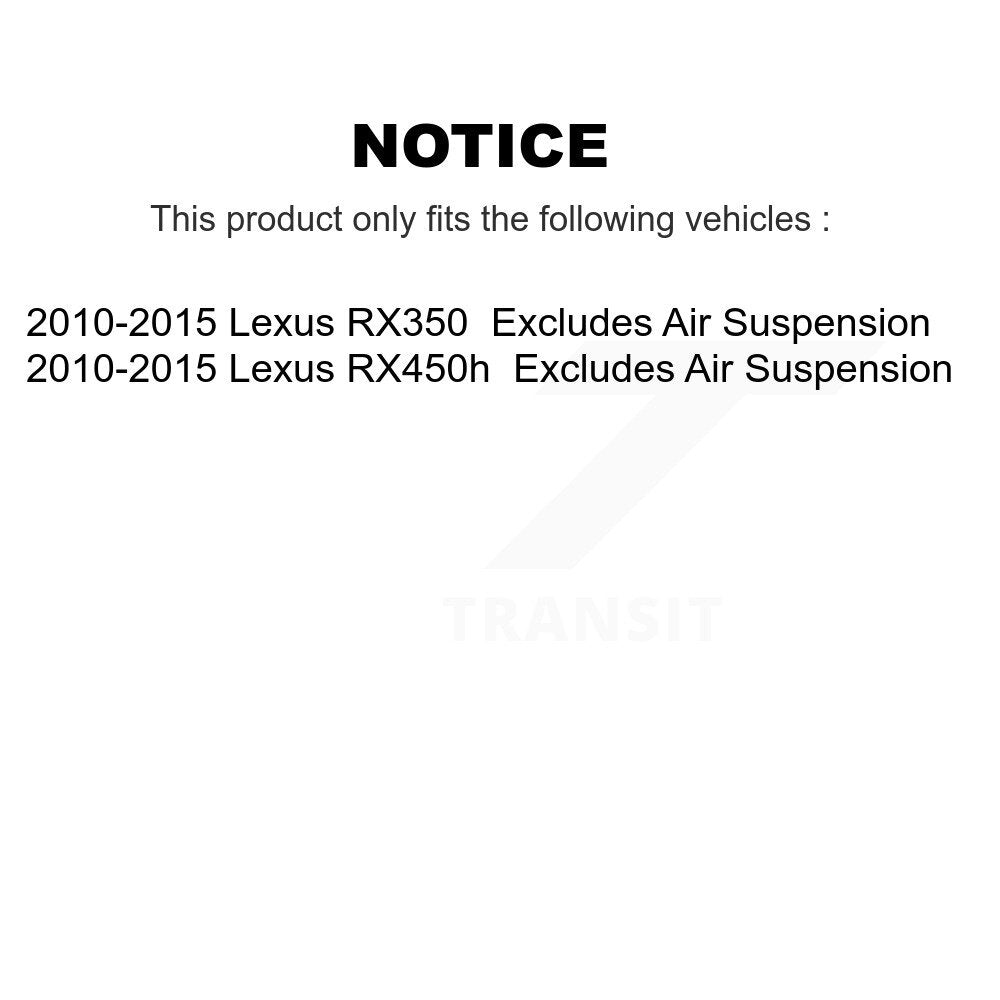 Shock Assembly TOR Link Front Right Kit For Lexus RX350 Toyota Highlander RX450h