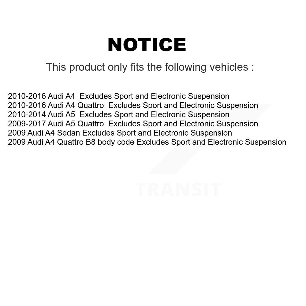 Complete Shock Assembly And TOR Link Front Right Kit For Audi A4 Quattro A5