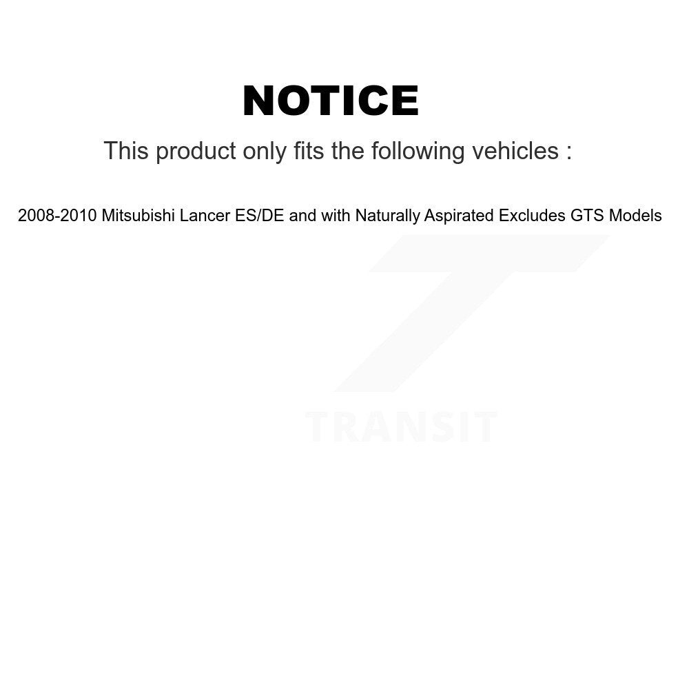 Shock Assembly TOR Link Rear Kit For 08-10 Mitsubishi Lancer Excludes GTS Models