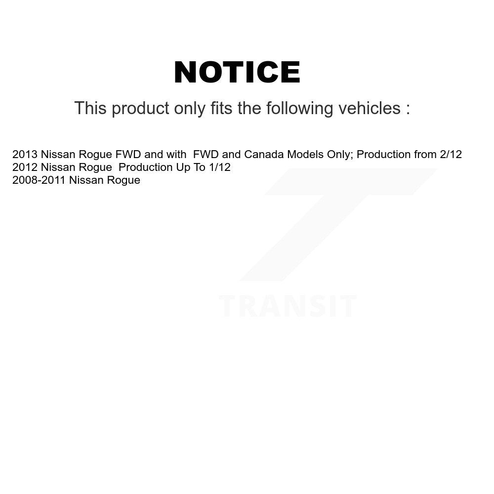 Complete Shock Assembly And TOR Link Front Left Kit For Nissan Rogue