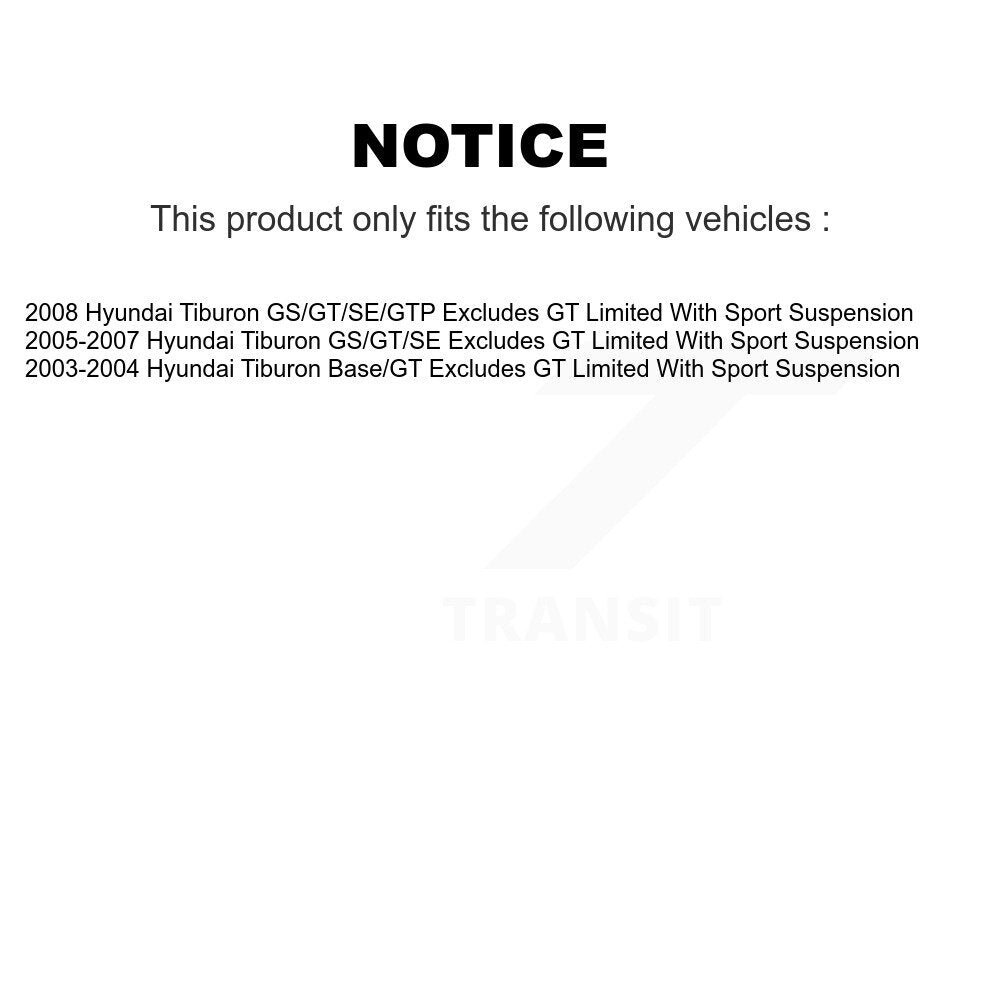 Complete Shock Assembly And TQ Link Rear Right Kit For Hyundai Tiburon