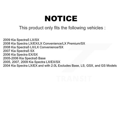 Complete Shock Assembly And TOR Link Front Right Kit For Kia Spectra Spectra5