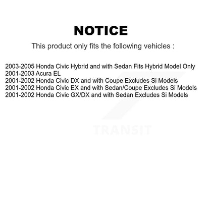 Complete Shock Assembly And TOR Link Front Right Kit For Honda Civic Acura EL