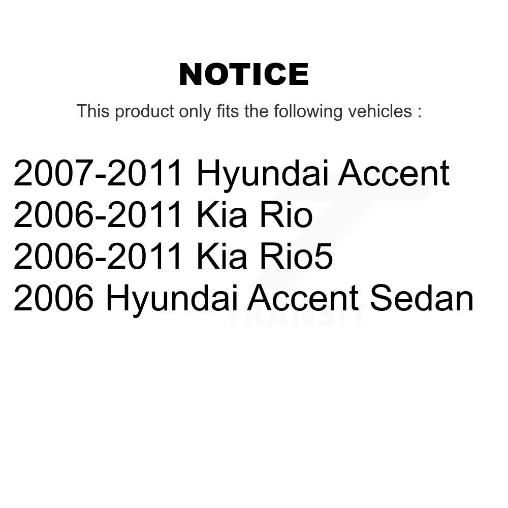 Strut And TQ Link Kit Front Left For Hyundai Accent Kia Rio Rio5
