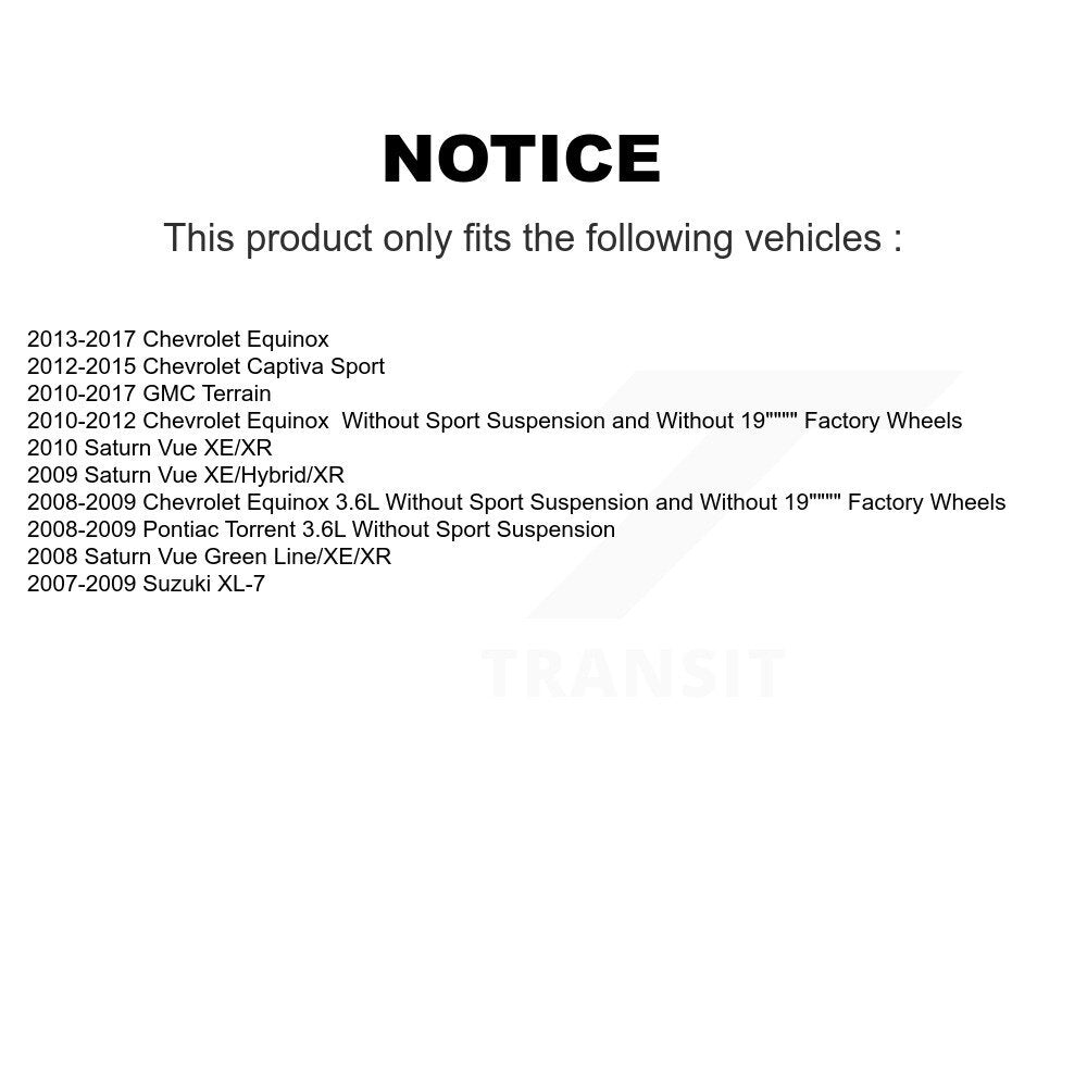 Strut & TQ Link Kit Front Left For Chevrolet Equinox GMC Terrain Pontiac Vue